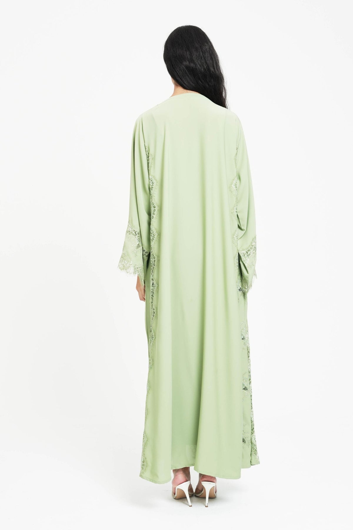 Matcha Lace Robe