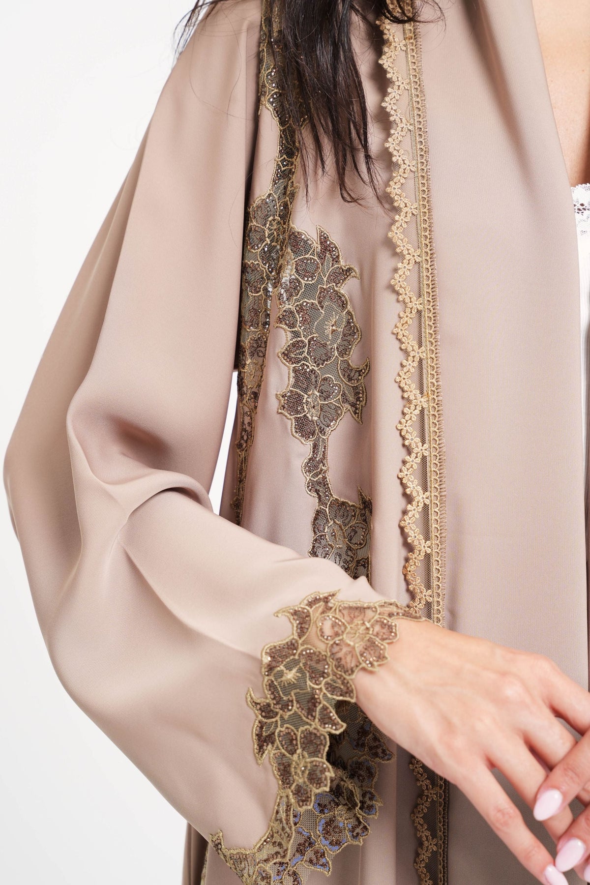 Taupe Gold Abaya