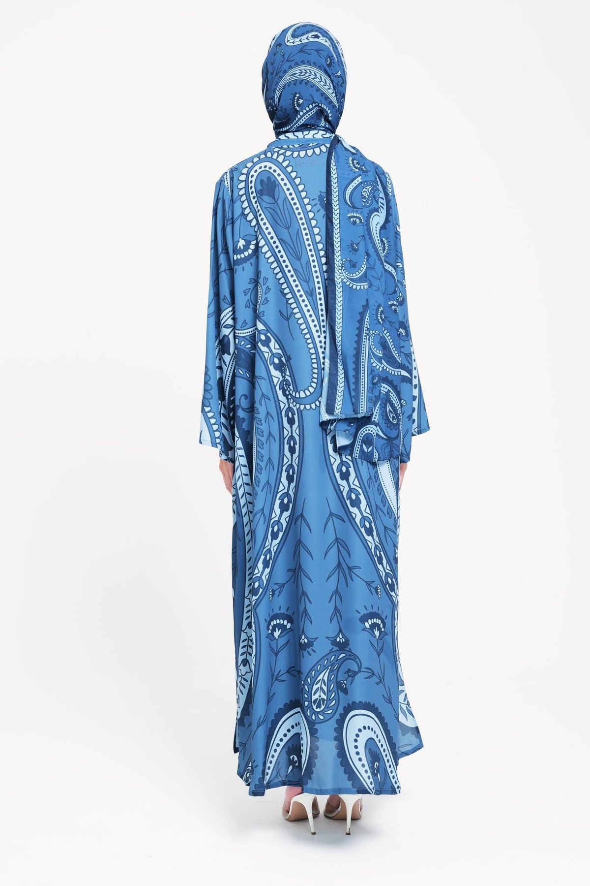 Denim Paisley Abaya